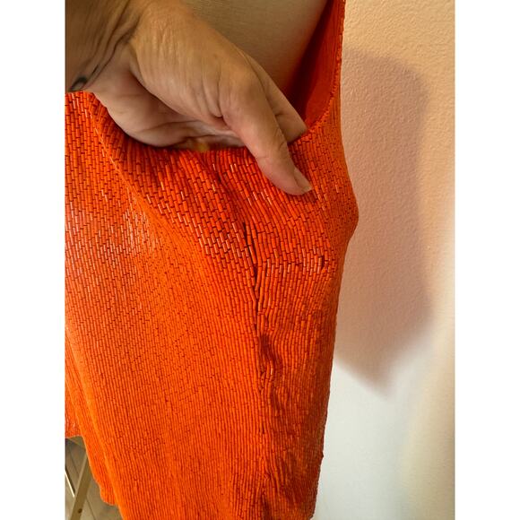 Ralph Lauren Bright Orange Beaded Tank Top - Picture 7 of 16